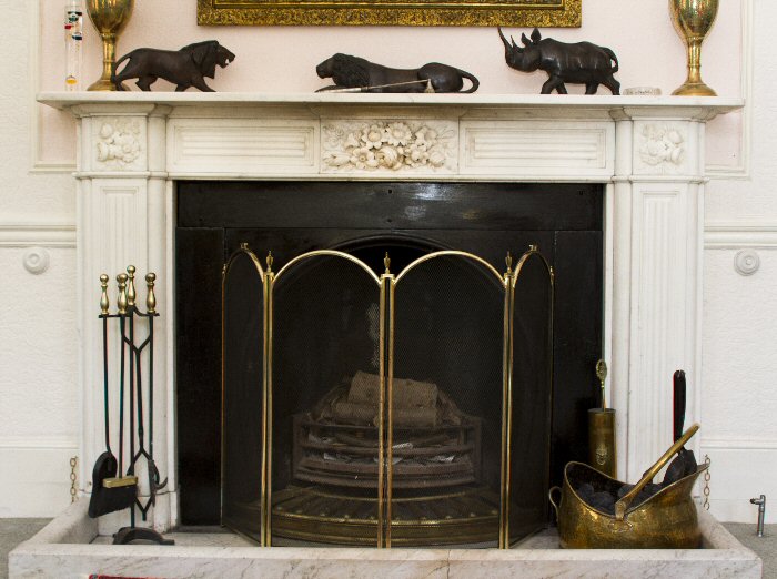Marble fireplace